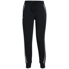 Under Armour Women’s Rival Terry Taped Full Length Pants, Black, Medium