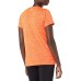  Women’s Tech Short Sleeve V-neck – Twist  (Blaze Orange (825)/Metallic Silver, XS)