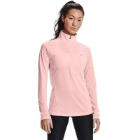 Under Armour Women’s Tech Twist Half Zip Long-Sleeve Pullover, Pink, Medium