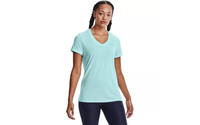  Women’s Tech V-Neck Short-Sleeve T-Shirt,Turquoise, XX-Large
