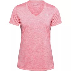 Under Armour Women’s Tech V-Neck Twist Short-Sleeve T-Shirt, Pink Lemonade, X-Small