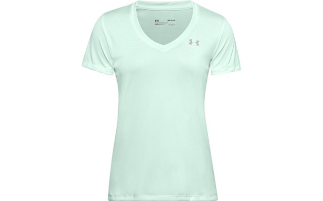  Women’s Tech V-Neck Twist Short-Sleeve T-Shirt,Seaglass Blue, X-Small