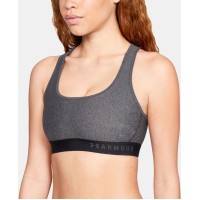 Under Armour Women’s Threadborne Heathered Sports Bra, Gray, X-Small