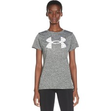 Under Armour Women’s Ua Tech Logo T-Shirt, Gray, X-Small