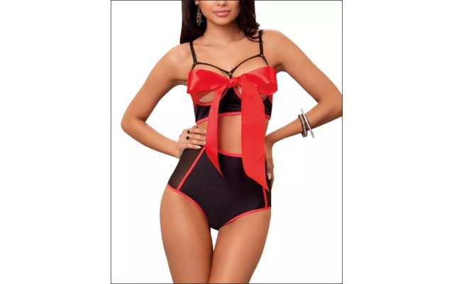 Unwrap Me High Waisted Bra Set, Christmas Bra Set