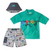 UV Skinz Kids' 3-piece Swim Set, Frog, One Color, 4T