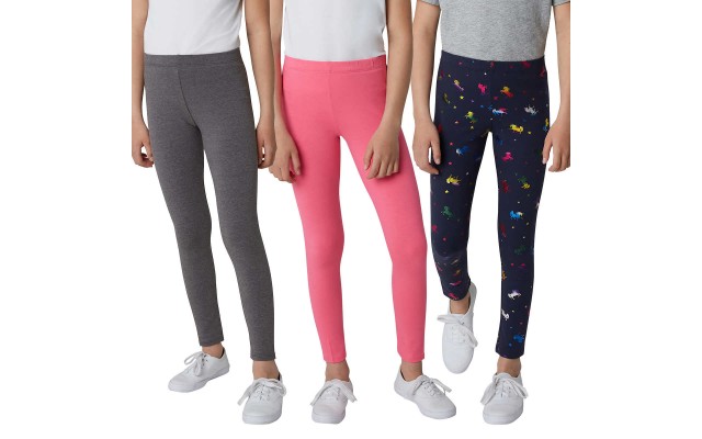  Youth 3-pack Legging, Pink, One Color, Large (14/16)