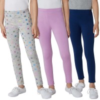 Vigoss Youth 3-pack Legging, Purple, One Color, Medium (10/12)
