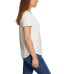  Ladies' Embroidered Tee, White, Large