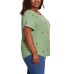  Ladies' Embroidered Tee, Green, X-Large