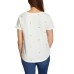  Ladies' Embroidered Tee, White, X-Small