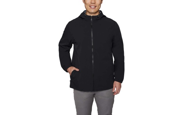  Men's Windbreaker Jacket, Black, Medium