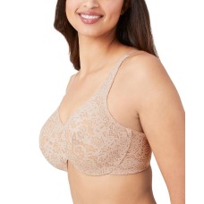 Wacoal Women’s Plus-size Halo Lace Full Coverage Underwire Bra, Beige, 36C