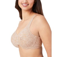 Wacoal Women’s Plus-size Halo Lace Full Coverage Underwire Bra, Beige, 36D