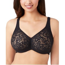 Wacoal Women’s Plus-size Halo Lace Full Coverage Underwire Bra, Black, 38DD