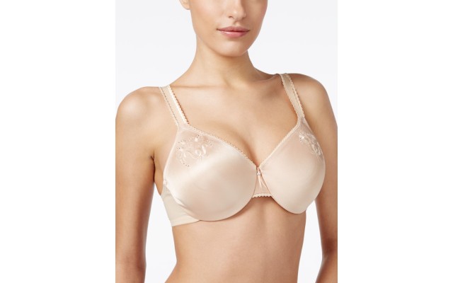  Women's Slimline Seamless Minimizer Bras, Beige, 34DDD