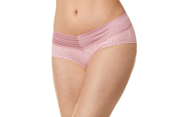 Warner’s No Pinching No Problems Lace Hipster Underwear, Pink, 3X-Large