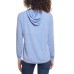  Ladies' Gingham Hoodie, Light Blue, Small
