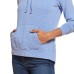  Ladies' Gingham Hoodie, Light Blue, 3X
