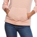  Ladies' Gingham Hoodie, Pink, 2X
