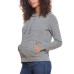  Ladies' Gingham Hoodie, Black, Medium