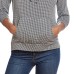  Ladies' Gingham Hoodie, Black, Small