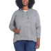  Ladies' Gingham Hoodie, Black, Medium