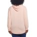  Ladies' Gingham Hoodie, Pink, Medium