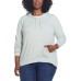  Ladies' Gingham Hoodie, Green, X-Large