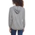  Ladies' Gingham Hoodie, Black, Medium