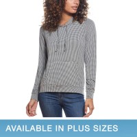 Weatherproof Vintage Ladies' Gingham Hoodie, Black, X-Large