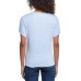  Ladies' Tie Front Top, Blue, X-Large