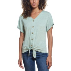 Weatherproof Vintage Ladies' Tie Front Top