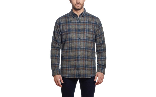  Men’s Flannel, Brown, Large Tall