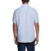  Men's Short Sleeve Woven, Blue, Large