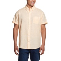 Weatherproof Vintage Men's Short Sleeve Woven, Orange, Medium