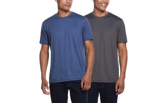  Men's Stretch Tee, 2-pack, Blue, Medium