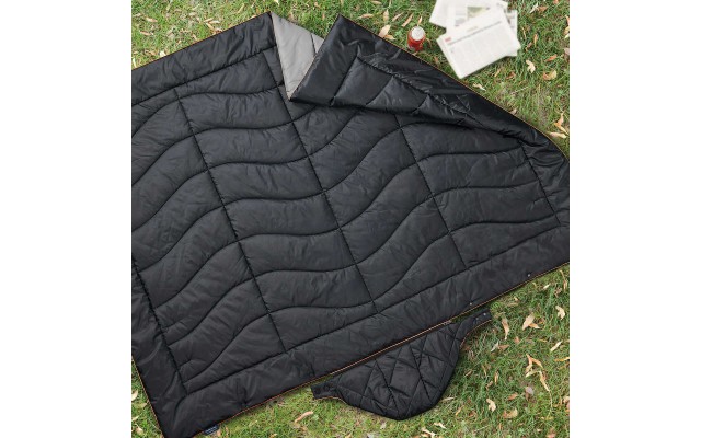 Weatherproof Vintage Outdoor Blanket, Black