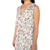  Ladies' Long Linen Blend Dress, White, XX-Large