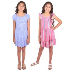 Zunie Youth 2-pack Dress, Pink, One Color, X-Small