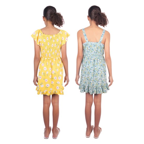  Youth 2-pack Dress, Yellow, One Color, X-Small
