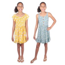Zunie Youth 2-pack Dress, Yellow, One Color, X-Small