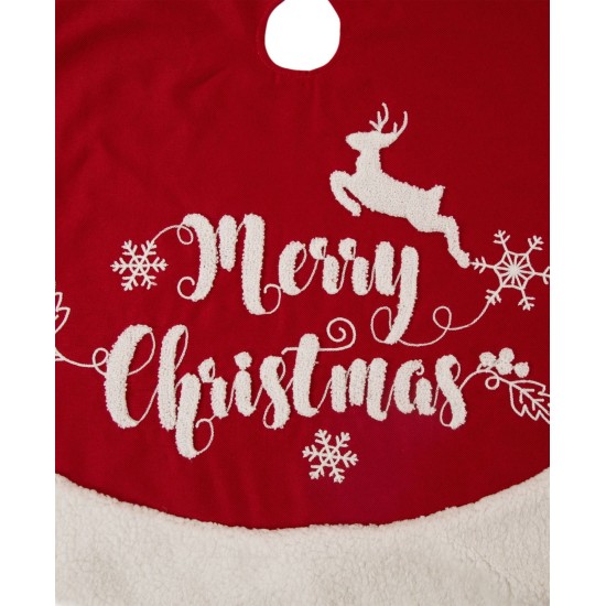  48″ D Merry Christmas Tree Skirt