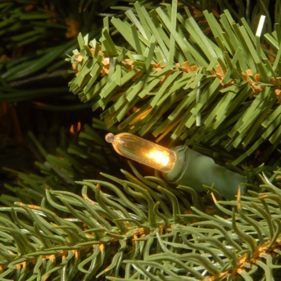 6.5′ Pre-Lit Green Jersey Fraser Fir Artificial Christmas Tree, Clear Lights
