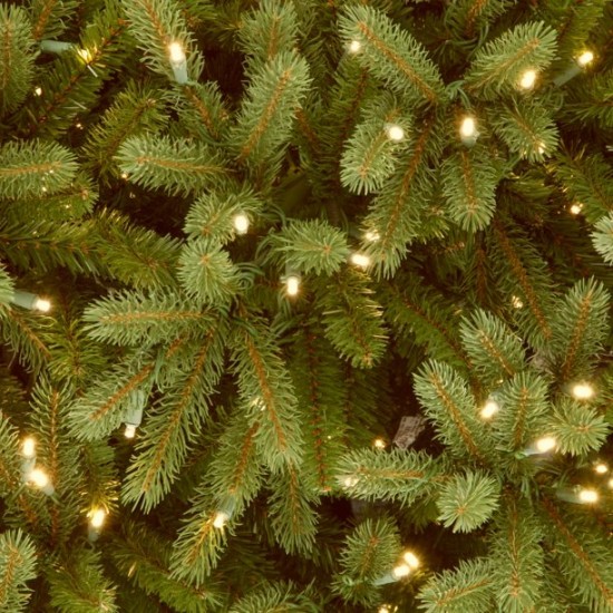  6.5′ Pre-Lit Green Jersey Fraser Fir Artificial Christmas Tree, Clear Lights