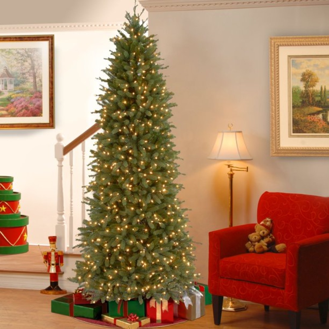 National Tree 6.5′ Pre-Lit Green Jersey Fraser Fir Artificial Christmas ...