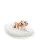 Allied Home Oval Faux Fur Pet Bed,, White