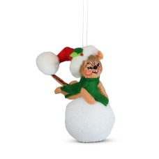 Annalee Snowball Chipmunk Ornament, 3 inch, Multi