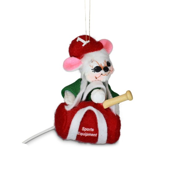  Sporty Mouse Ornament, 3 inch