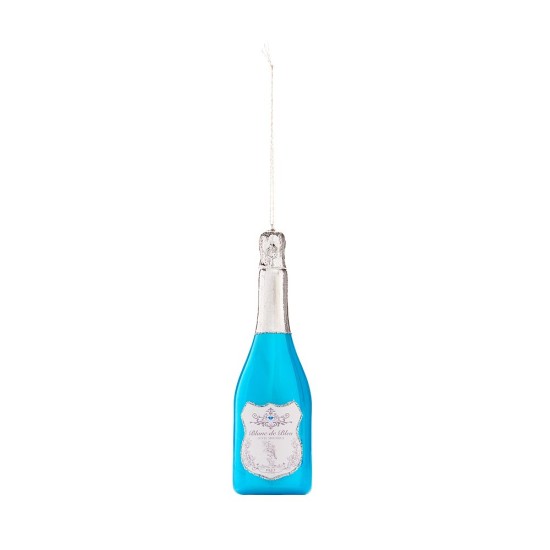 Bloomingdale’s Champagne Bottle Ornament, Blue